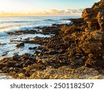 Lithified Cliffs on The Mahaulepu Heritage Trail Near Shipwreck Beach, Kauai, Kawaii, USA