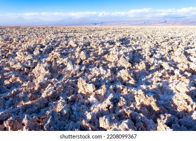 Lithium Reserves In The Salar De Atacama At The Atacama Desert In Chile.