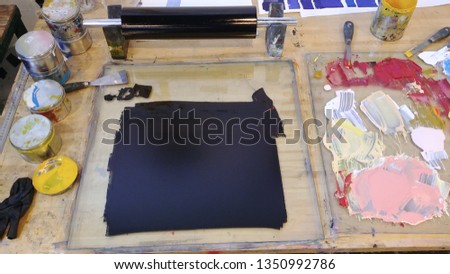 Lithography roll and colors
