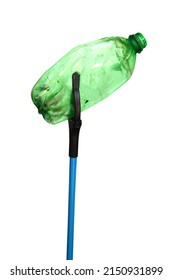 Litter Picker Holding Plastic Bottle