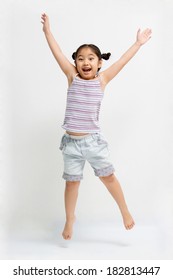 Little Asian Child Jumping