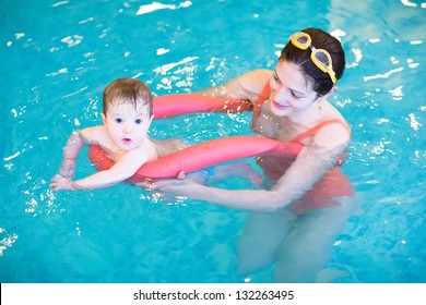 Little Baby In An Early Swimming Class