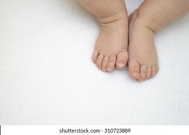 Little Baby Feets. White Isolated