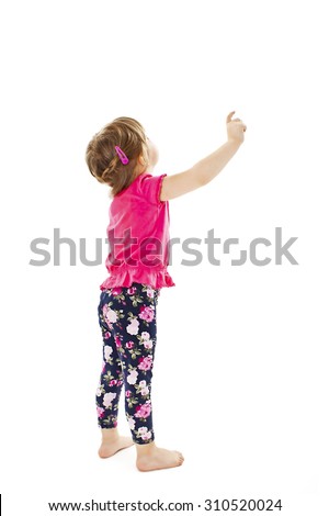 Similar – Image, Stock Photo Rear view child playing with scooter