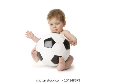 Little Baby Playing Football Stock Photo 134149673 | Shutterstock