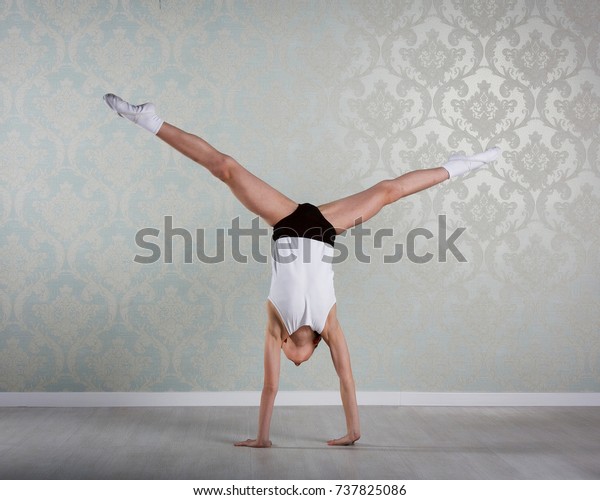 Little Ballet Caucasian Boy Dancing Studio Stock Photo (Edit Now) 737825086