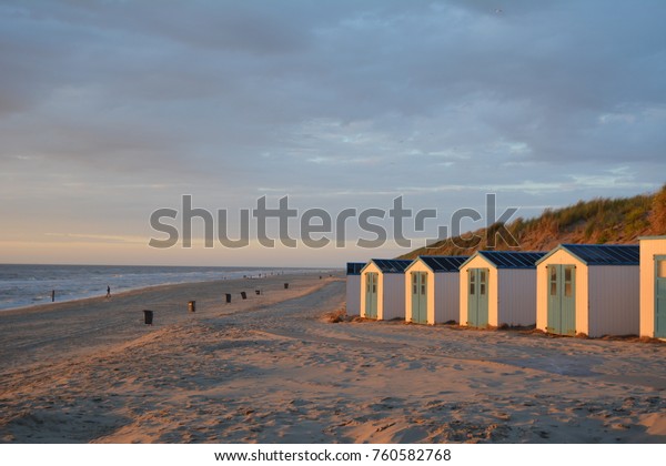 Little Beach Cabins North Sea On Stock Photo Edit Now 760582768