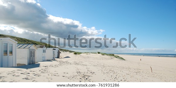 Little Beach Cabins North Sea On Stock Photo Edit Now 761931286