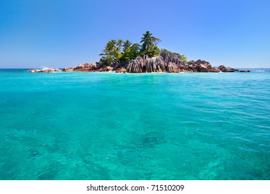 Little beautiful island of St Pierre in Seychelles