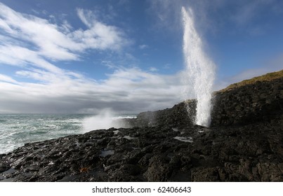 The Little Blowhole In Action In Kiama