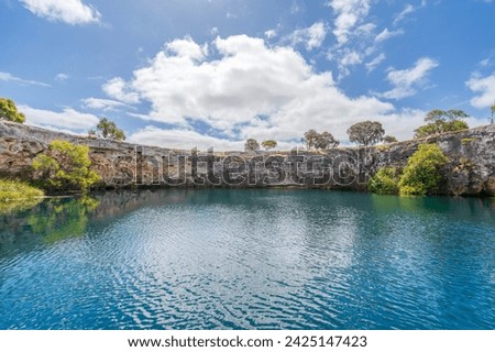 Little Blue Lake in Mount Gambier, South Australia.