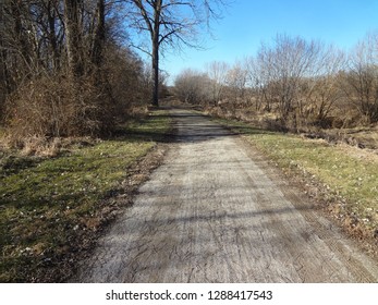 Little Blue Trace Trail At 1.6 Mile Marker In Late Autumn