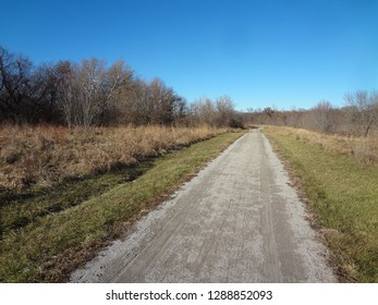 Little Blue Trace Trail At Mile Marker 0.6 On Sunny Day In Late Autumn