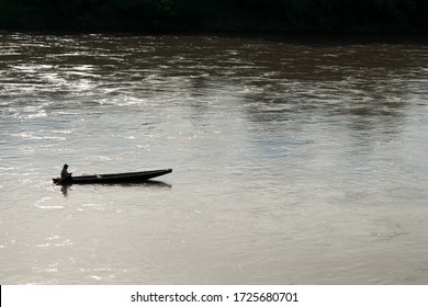 A Little Boat In Magdalena River