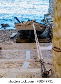 Little Boat In Scilla. Calabria Italy. July 24, 2016.