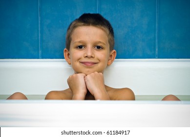 Little Boy In The Bath