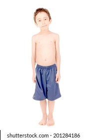 Little Boy Beach Shorts Isolated White Stock Photo 201284186 | Shutterstock