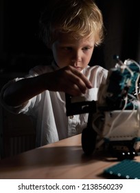 Little Boy Collects Lego Mindstorms