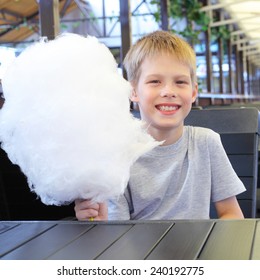 Little Boy With Cotton Candy