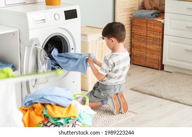 Little boy with dirty clothes at home - Shutterstock ID 1989223244