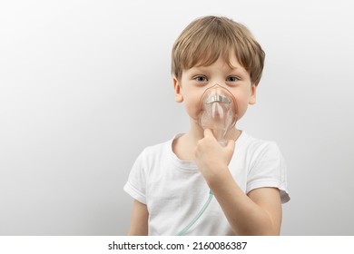 A Little Boy Doing Inhalation