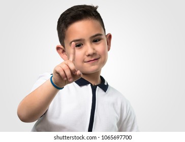 Little Boy Doing Number One Gesture