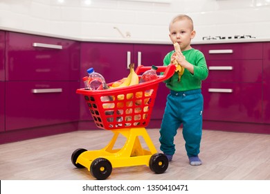 kids plastic shopping trolley