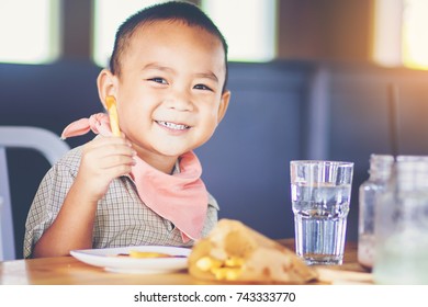 Supermarket Little Child Boy Eating French Stock Photo 1227585022 ...