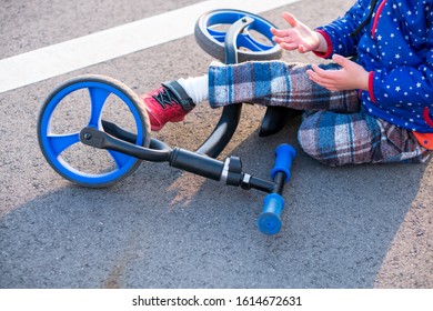 Little Boy Fell Off Bike (balance Bike).