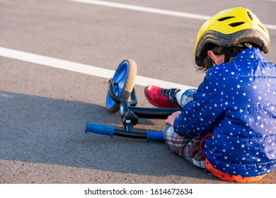 Little Boy Fell Off Bike (balance Bike).