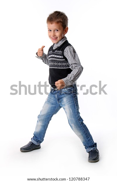 Little Boy Funny Poses Stock Photo Edit Now 120788347