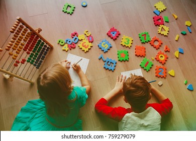 Kids Learning Numbers Mental Arithmetic Abacus Stock Photo 794923879 ...