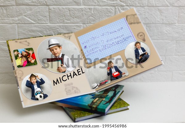 little boy\
graduation photobook, school\
album