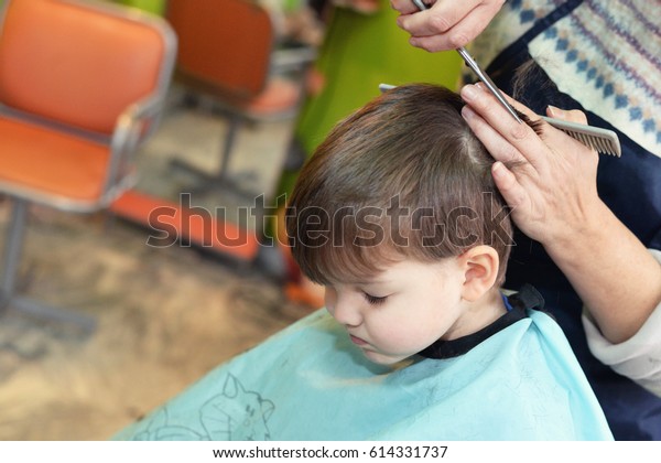 Little Boy Hairdresser Cute Young Boy Stock Photo Edit Now 614331737