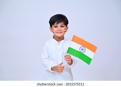 Little boy holding tricolor  flag on the occasion of Vijay Diwas - Shutterstock ID 2015575511