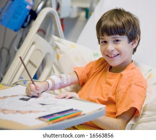 Little Boy in Hospital Feeling Much Better - Powered by Shutterstock