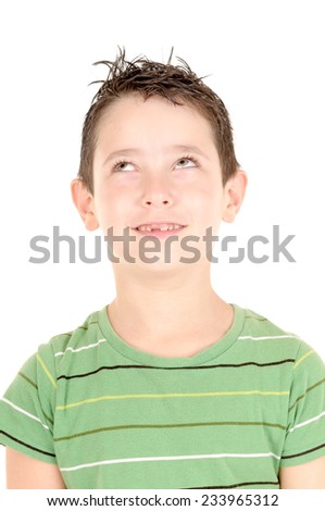 Image, Stock Photo oung teen wearing a yellow basketball sleeveless smiling