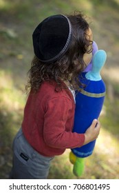 Little Boy Kissing Plush Torah