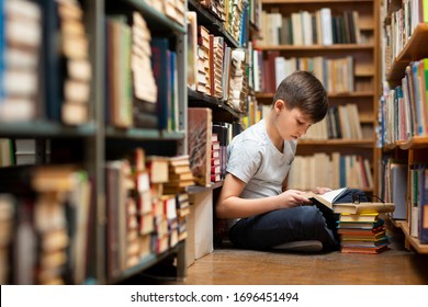 Little boy at library. Kid studying. - Powered by Shutterstock