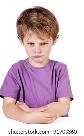 Little Boy Looking Angry Isolated On Stock Photo 91703360 | Shutterstock