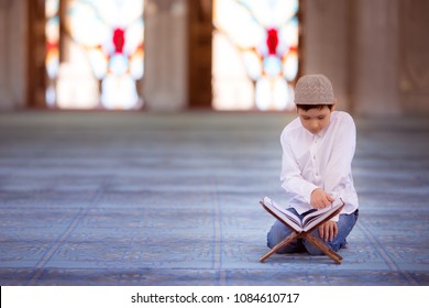 Little Boy In The Mosque Read The Quran