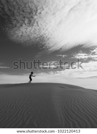 Image, Stock Photo Run to the abyss