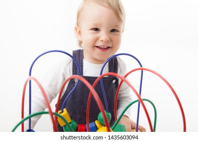 Little Boy Playing Bead Maze On Stock Photo 1435603094 | Shutterstock