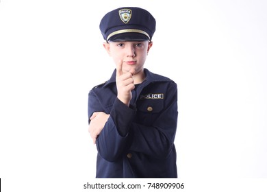 police dressing up child
