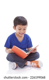 Little Boy Reading A Book