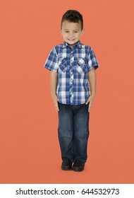 Little Boy Standing Smiling Happy Stock Photo 644532973 | Shutterstock