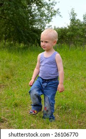 Little Boy Stomping His Feet