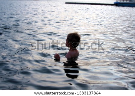 Similar – Image, Stock Photo sea-lake… Summer Child