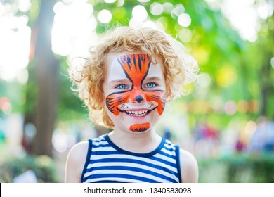 Little Boy Tiger Face Painting Roaring Stock Photo 1340583098 ...