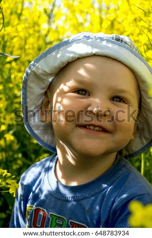 Similar – Happy girl with food on her mouth